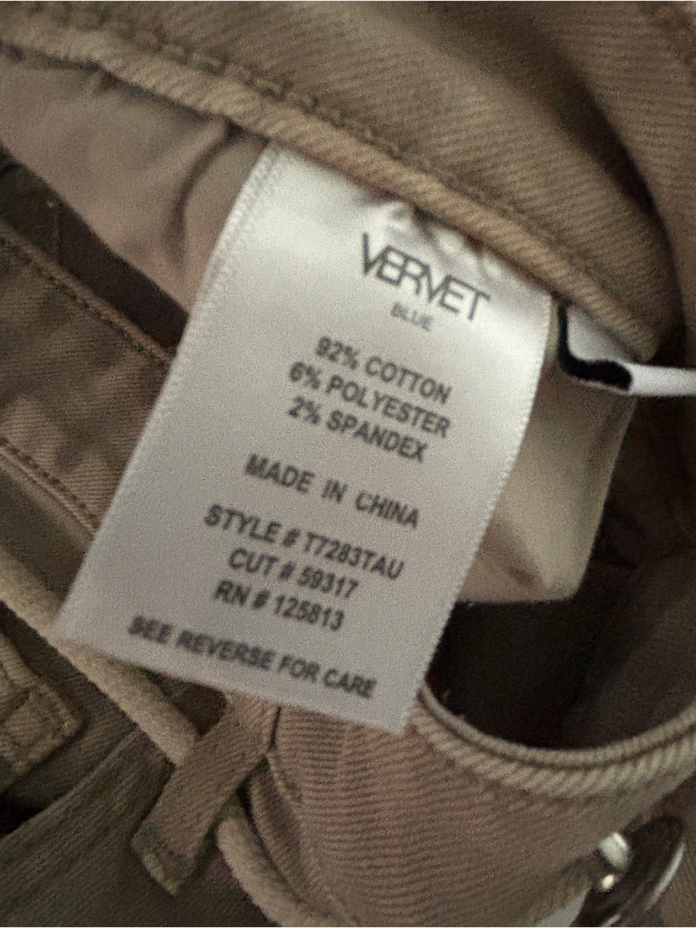 Vervet baggy jeans NWT with zipper, button & rope tie - Picture 7 of 8